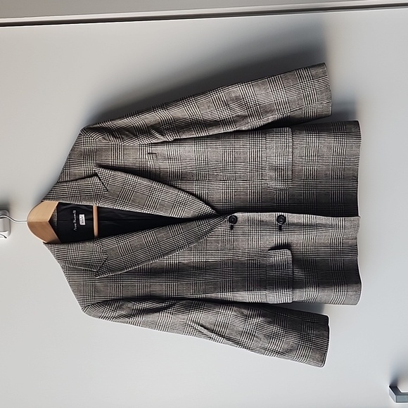 Vintage Anne Klein II Check Classic Boyfriend Style Blazer Jacket - Picture 1 of 8